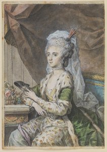 Louise, esposa del príncipe Karl de Hesse-Kassel, con traje turco de Cornelius Høyer
