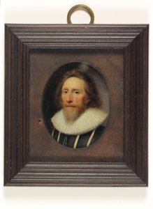 Un caballero con jubón negro rasgado de Cornelius I Johnson