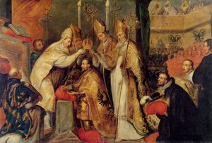 La coronación de Carlos V (1500-58) Emperador del Sacro Imperio Romano
