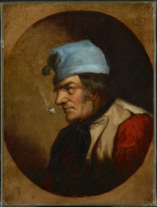 Habitante con Tuque Azul y Pipa, c.1855 de Cornelius Krieghoff