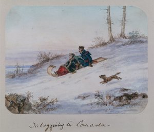 Tobogán en Canadá de Cornelius Krieghoff