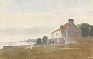 Cabaña en la bahía de Cornelius Varley
