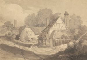 Casas rurales en Letherhead Surrey de Cornelius Varley