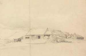 Edificios agrícolas con apiladoras de Cornelius Varley
