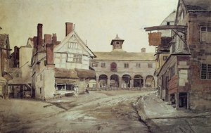 Plaza del mercado, Hereford, 1803 de Cornelius Varley