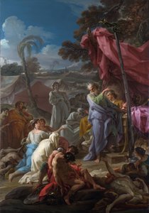 ""La serpiente de bronce"" Pintura de Corrado Giaquinto (1703-1766) 1744 Galería Nacional de Londres de Corrado Giacquinto