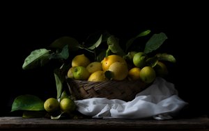 Cesta rústica para limones de Corrado La Licata