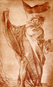 Diseño para una figura de apóstol para la cúpula de la catedral de Parma de Antonio da Correggio