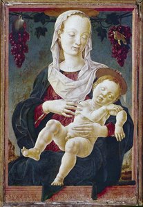 Virgen con el Niño, conocida como Nuestra Señora del Zodíaco. c.1459-63 (temple sobre tabla) de Cosimo Tura