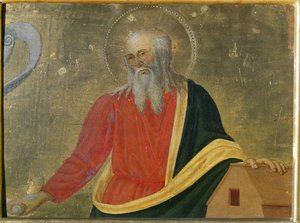 Panel de predela de Noé del retablo de Cosimo di Lorenzo Rosselli