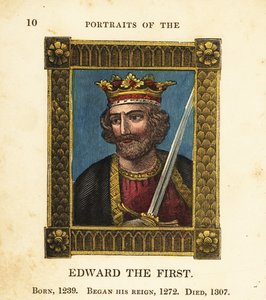 Retrato del rey Eduardo I de Inglaterra, nacido en 1239, comenzó su reinado en 1272 y murió en 1307 de Cosmo Armstrong