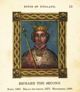 Retrato del rey Ricardo II de Inglaterra, nacido en 1367, comenzó su reinado en 1377 y fue asesinado en 1400 de Cosmo Armstrong