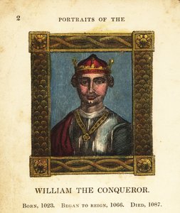 Retrato del rey Guillermo I el Conquistador, de Inglaterra, nacido en 1023, comenzó su reinado en 1066 y murió en 1087