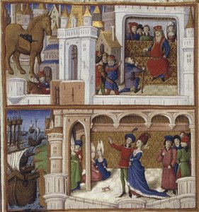 Ilustración para la epopeya La Eneida de Virgilio, 1450-1499 de Coëtivy Master
