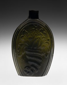 Frasco figurado, probablemente 1820s de Coventry Glass Works