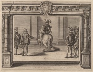 Luis XIII a caballo, recibiendo instrucción de Crispijn de Passe II