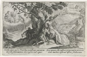 Clymene y Faetón Metamorfosen van Ovidius (título de la serie) de Crispijn van de Passe (I)
