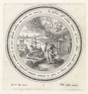 Dios envía a Jonás a Nínive Historia de Jonás (título de la serie) de Crispijn van de Passe (I)