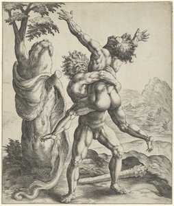Hércules lucha con Anteo de Crispijn van de Passe (I)