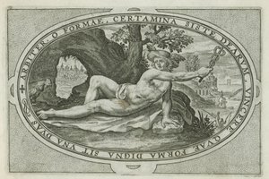 Mercurio Dioses y diosas involucrados en el juicio de Paris (título de la serie) de Crispijn van de Passe (I)
