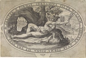 Mercurio Dioses y diosas involucrados en el juicio de Paris (título de la serie) de Crispijn van de Passe (I)