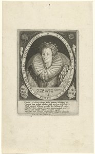 Retrato de Isabel I Tudor Royal English (título de la serie) de Crispijn van de Passe (I)