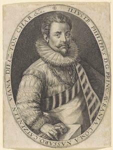 Retrato de Felipe Guillermo, Príncipe de Orange de Crispijn van de Passe (I)