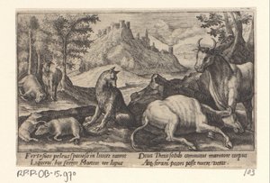 Psamathe convierte al lobo en mármol Metamorfosis de Ovidio (título de la serie)