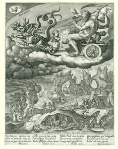 Saturno Satvrnvs (título sobre el objeto) Los siete planetas (título de la serie) La cadena de oro de Platón (título de la serie) de Crispijn van de Passe (I)