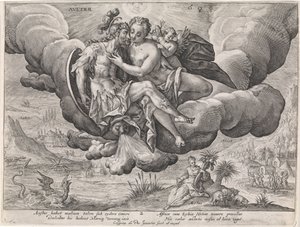 viento del sur Avster (título sobre el objeto) Los cuatro vientos (título de la serie) de Crispijn van de Passe (I)