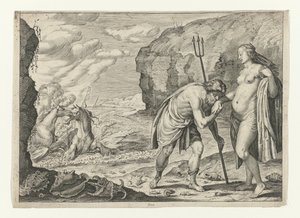 Neptuno y Caenis
Metamorfosis de Ovidio (título de la serie) de Crispijn van de Passe (II) (attributed to)