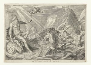 Neptuno con los tritones
Metamorfosis de Ovidio (título de la serie) de Crispijn van de Passe (II) (attributed to)