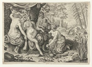Las ninfas llenan el cuerno de la abundancia
Metamorfosis de Ovidio (título de la serie)