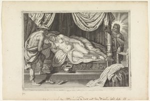 Apolo y Mercurio visitan Chione Metamorfosen van Ovidius (título de la serie) de Crispijn van de Passe (II)