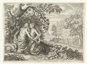 Harmonia y Cadmus
Metamorfosis de Ovidio (título de la serie) de Crispijn van de Passe (II)