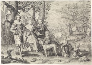 Retrato de Guy Michel Lejay y su familia