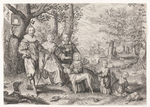 Retrato de Guy Michel Lejay y su familia de Crispijn van de Passe (II)