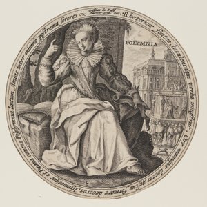 Erato, de Las Musas de Crispijn van de Passe I
