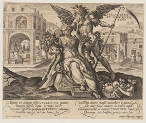 Felicitas et Opulentie Typus, del Tiempo con Virtudes y Vicios de Crispijn van de Passe I