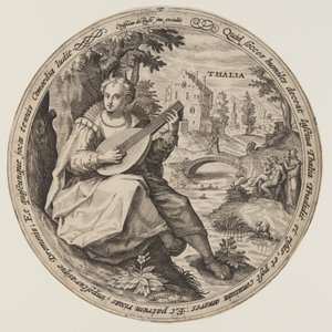 Terpsícore, de Las Musas de Crispijn van de Passe I