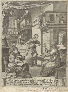 Cristo en la casa de Marta y María de Crispijn van den Queborn
