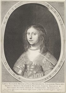 Retrato de Louise Henriëtte, Princesa de Orange, a la edad de 12 años de Crispijn van den Queborn