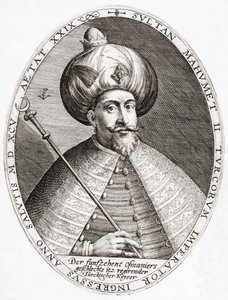 Mehmed III. Sultán, Imperio Otomano. Retrato. de Crispin I de (after) Passe