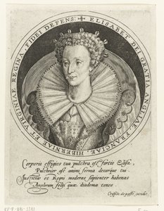 Retrato de la Reina Isabel I de Inglaterra de Crispin I de Passe