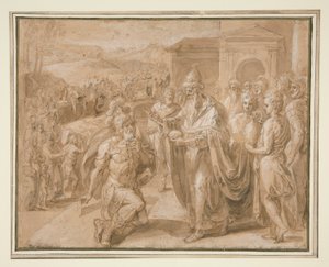 Abraham y Melquisedec de Crispin van den Broeck