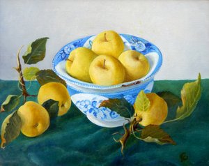 Manzanas en un Cuenco Azul, 2014