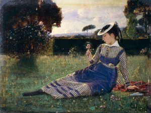 Alaide en el jardín de Cristiano Banti