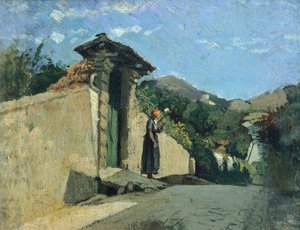 Estudio de paisaje, alrededor de 1860, por Cristiano Banti de Cristiano Banti