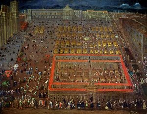 Plaza Central de la Ciudad de México, 1695 de Cristobal de Villalpando