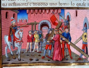 La crucifixión de Cristo (c.115v). 1476 de Cristoforo De Predis